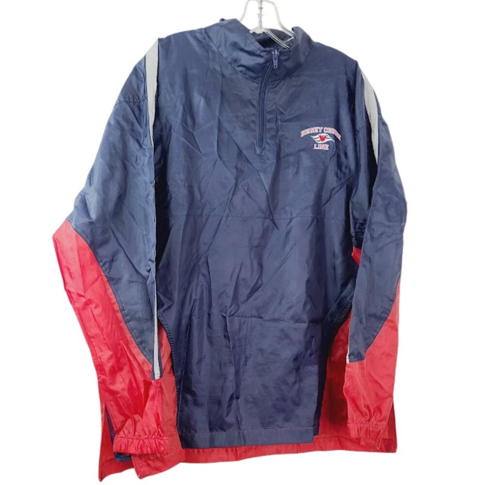 Disney Men's Navy Red Cruise Line Hooded Windbreaker Jacket Size M